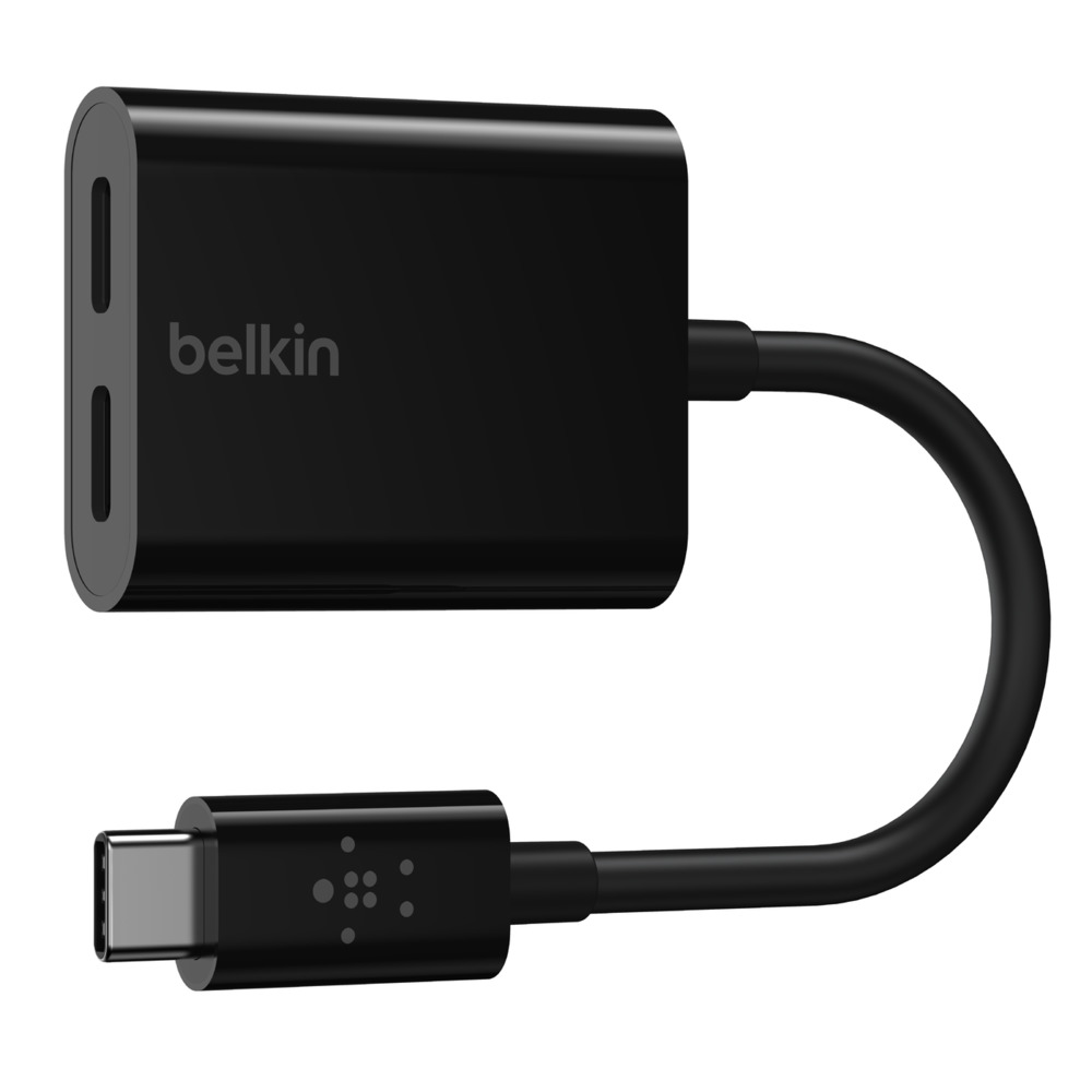 Belkin ROCKSTAR 3.5mm Audio + USBC Charge Adapter USBC