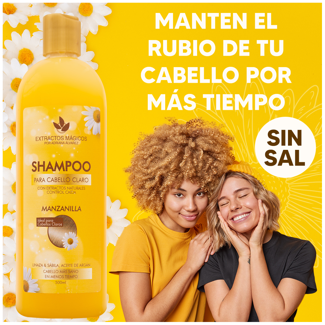 SHAMPOO DE MANZANILLA SIN SAL EXTRACTOS MAGICOS MAJOSALUD