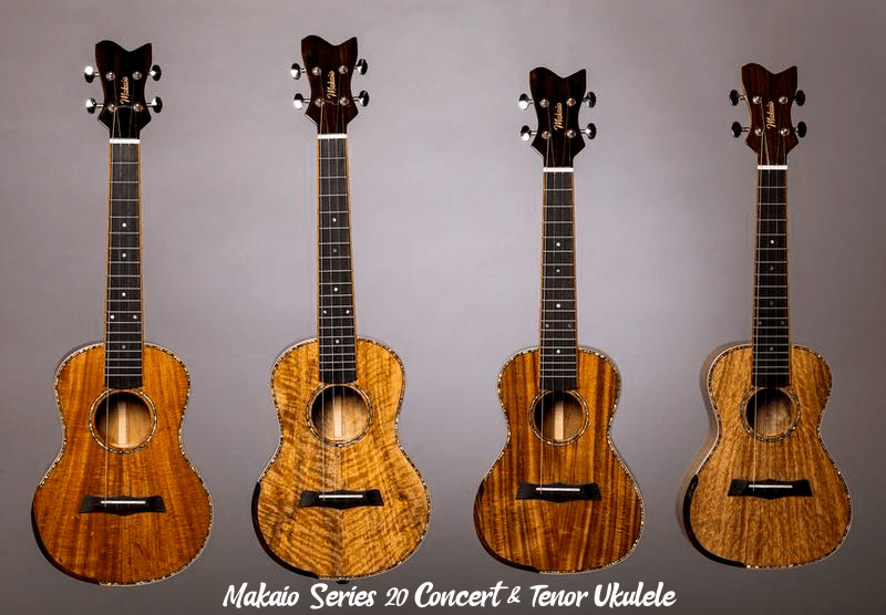 Makaio 20 Series Concert Ukulele, Tenor Ukulele, Baritone Ukulele