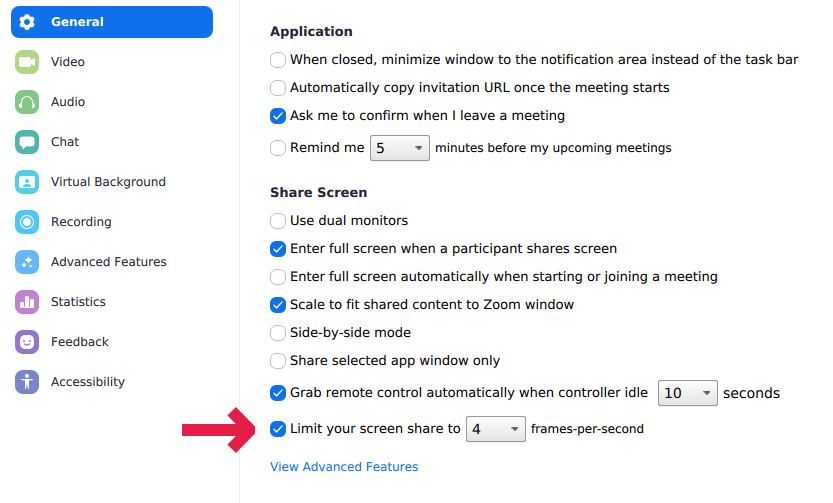 How to avoid 100 CPU load when screensharing through zoom makandra orga