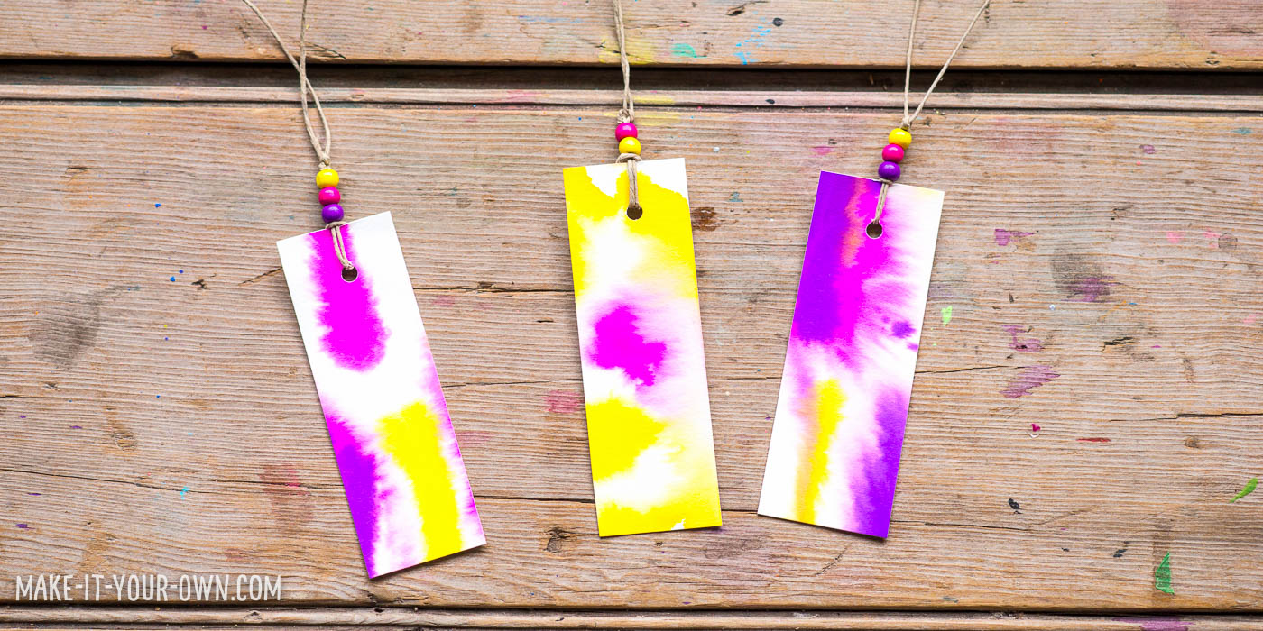 » TieDye Watercolour Bookmarks