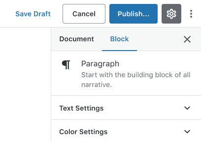 Block editor