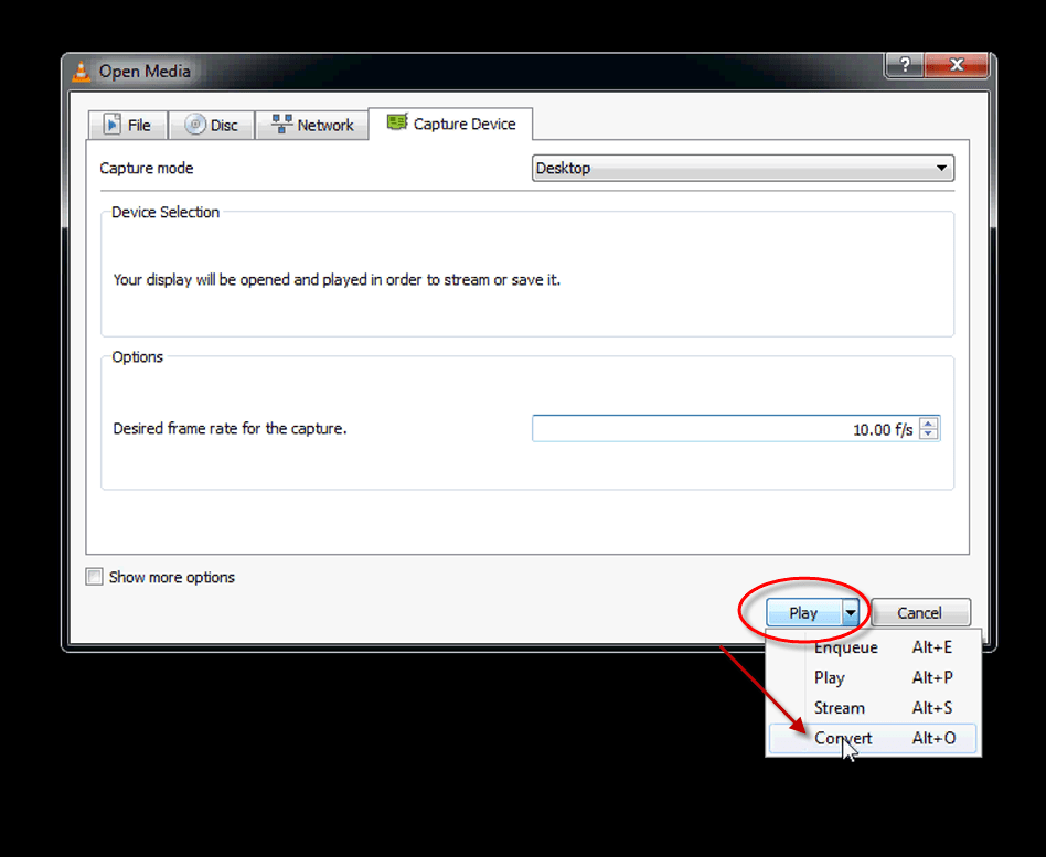 VLC Screen Capture Make WordPress.tv