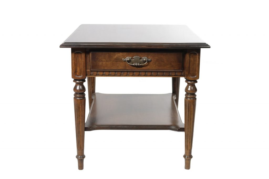 Dark Wood End Table Make a Home Furnishings
