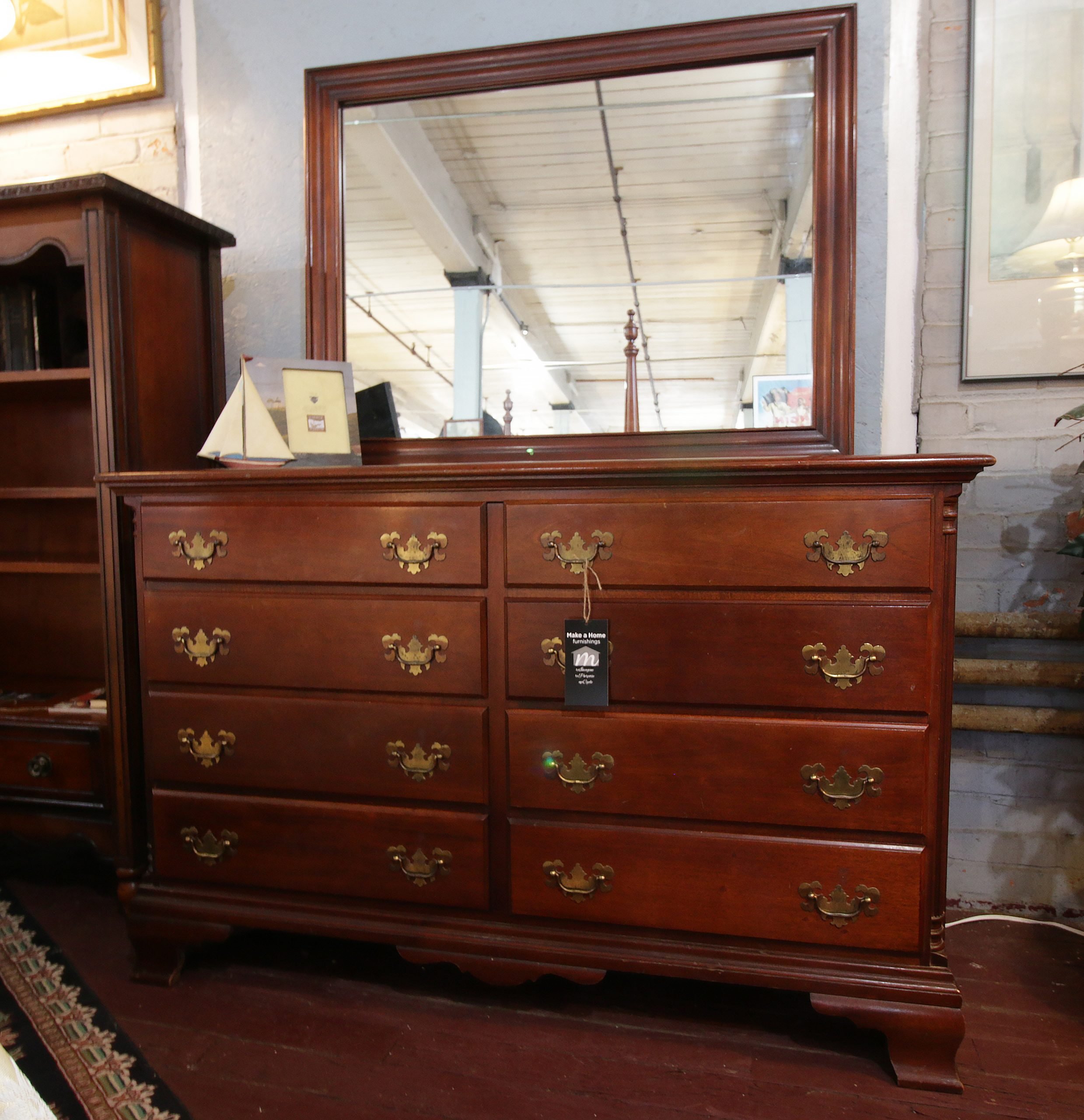 Hungerford 8 Drawer Wood dresser W/ mirror Make a Home Furnishings