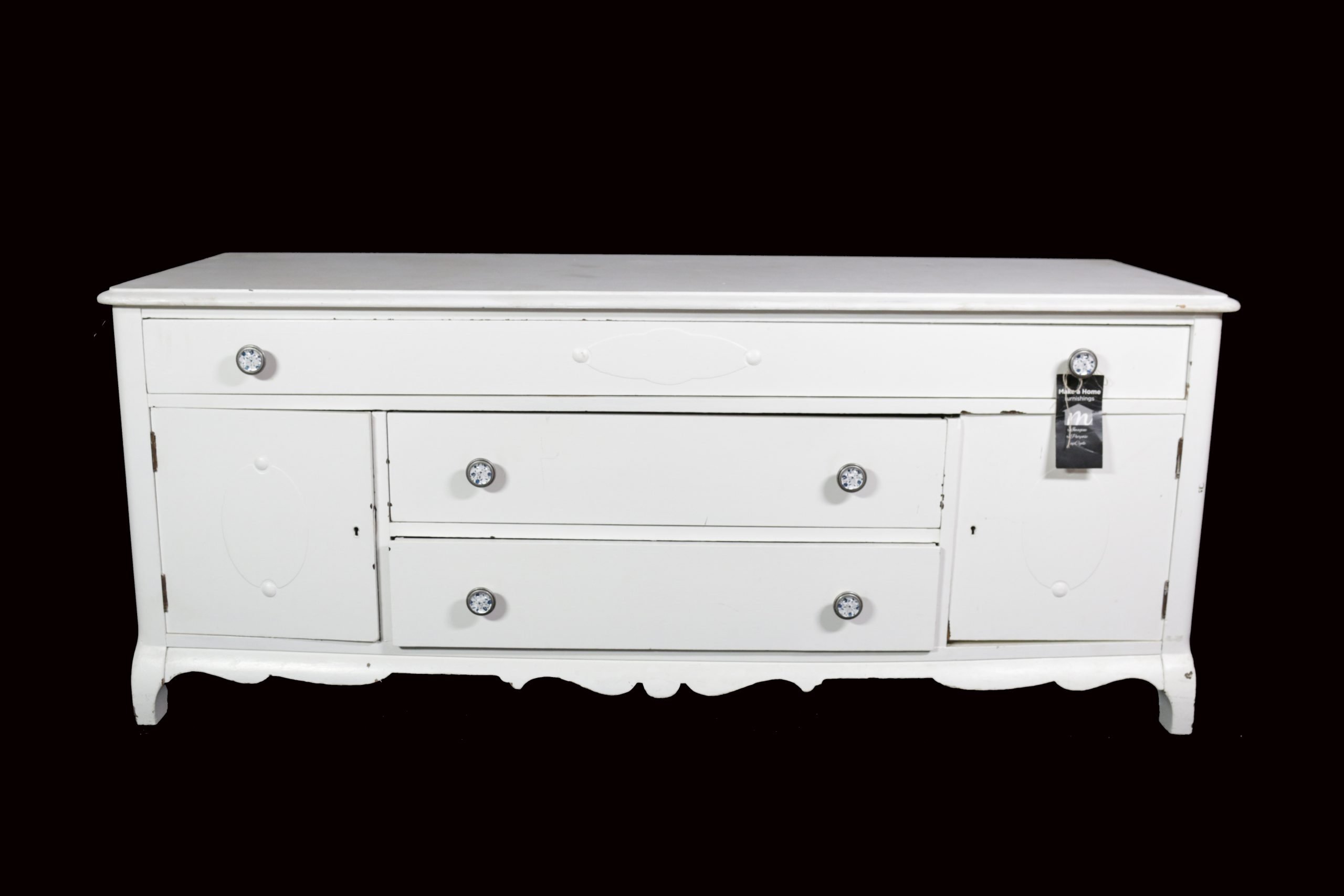 White Distressed Dresser Make a Home Furnishings