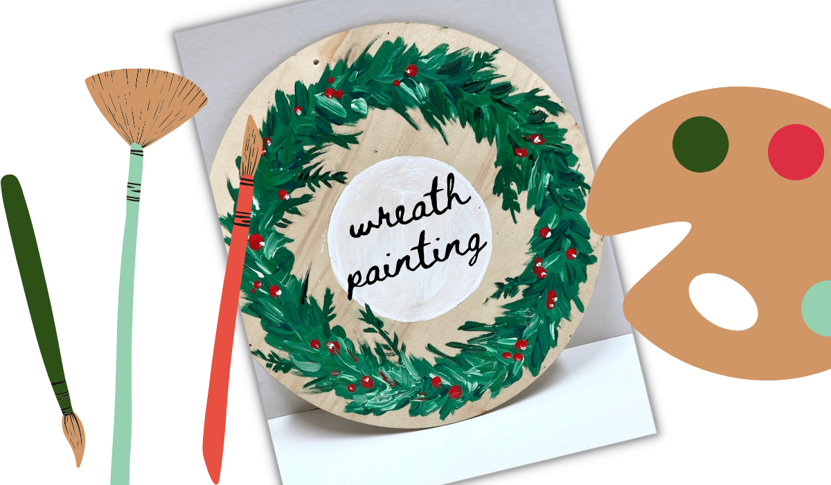 How to paint a holiday wreath » Make a Mark Studios