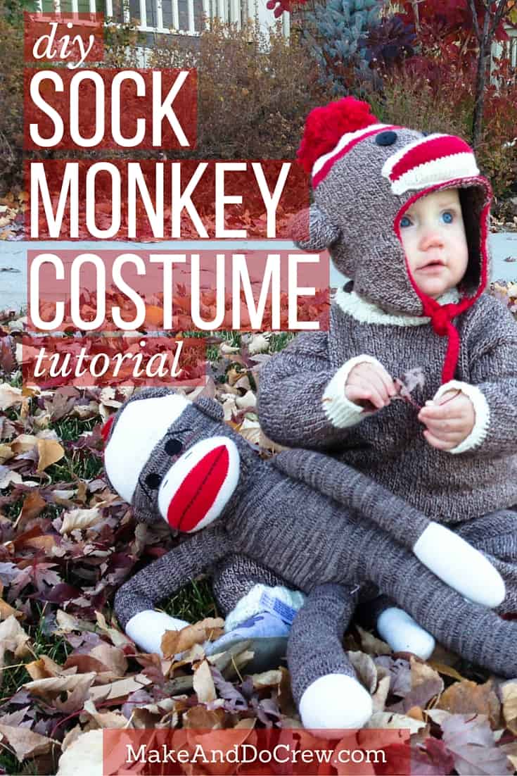 TUTORIAL Baby Knit Sock Monkey Halloween Costume