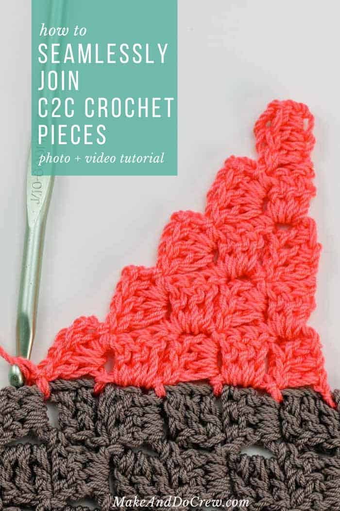 How to Join C2C Crochet Pieces (Seamlessly!) with video + photos