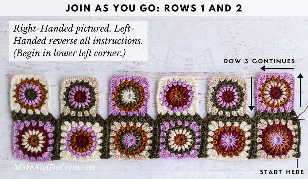 How To Join Crochet Squares As You Go at Pamela Henry blog