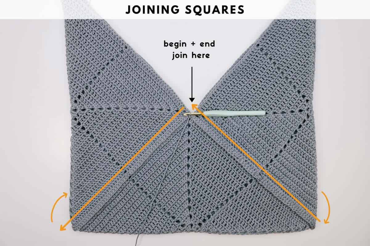 Crochet Origami Tote Bag Free Pattern + Tutorial » Make & Do Crew