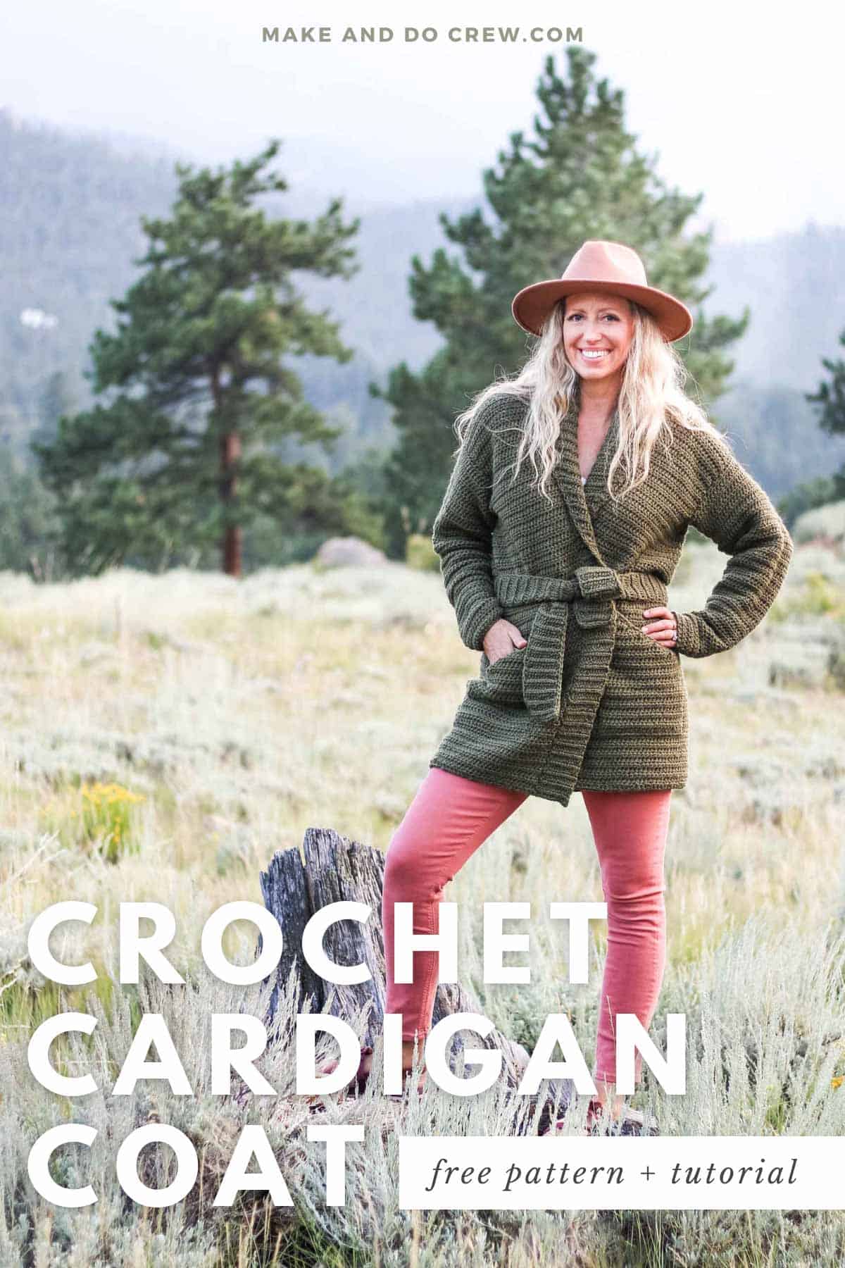 Backpacker Free Crochet Sweater Jacket Pattern + Tutorial » Make & Do Crew