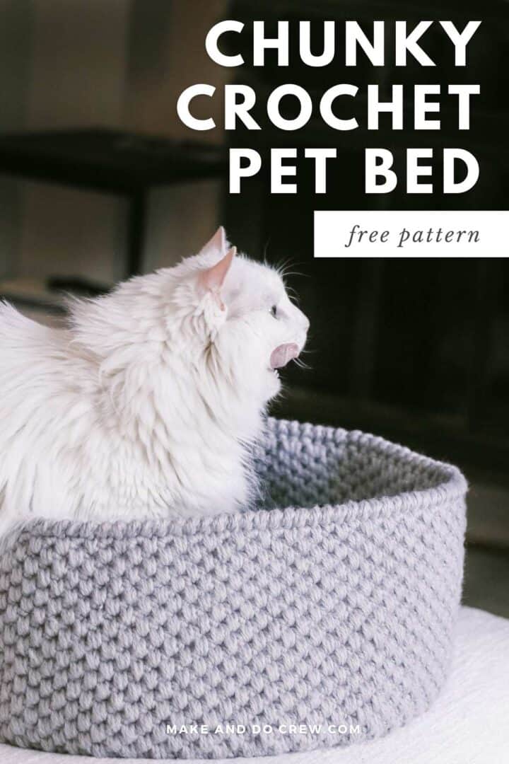 Free Crochet Cat Bed Pattern (for Dogs Too)