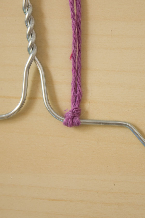 Yarn Covered Clothes Hanger DIY Make and Fable