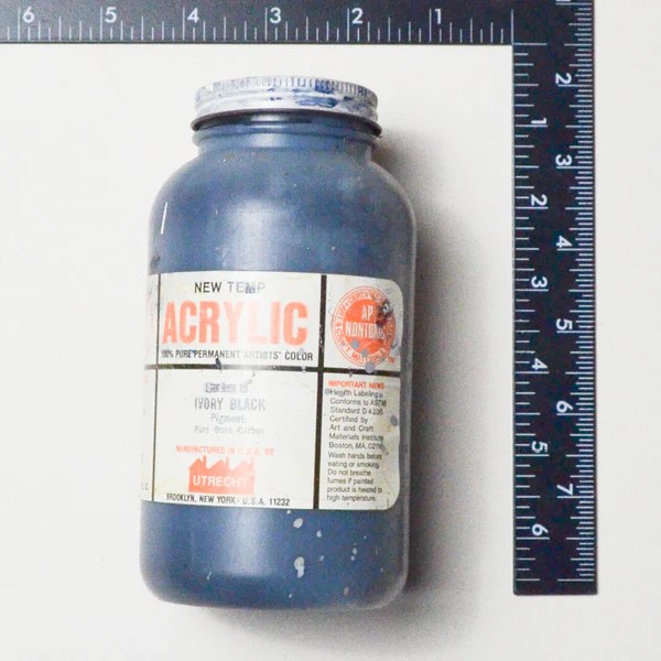 Black New Temp Acrylic Paint 1 Jar Make & Mend