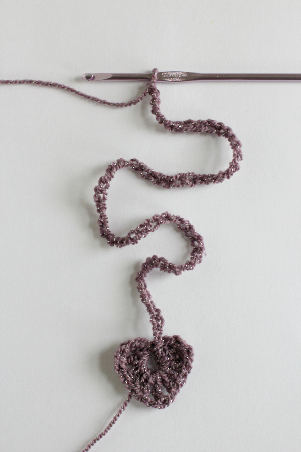 Crochet Heart Chain Stitch Ribbons Make and Takes