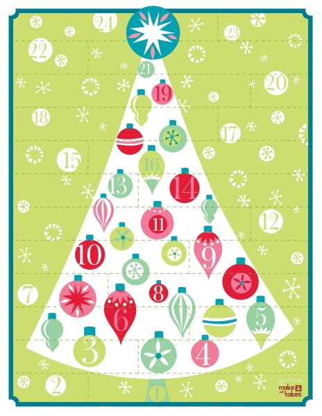 Printable Christmas Advent Calendar - Make and Takes
