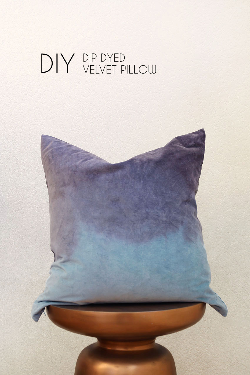 Dip Dyed Velvet Pillow Make and Takes