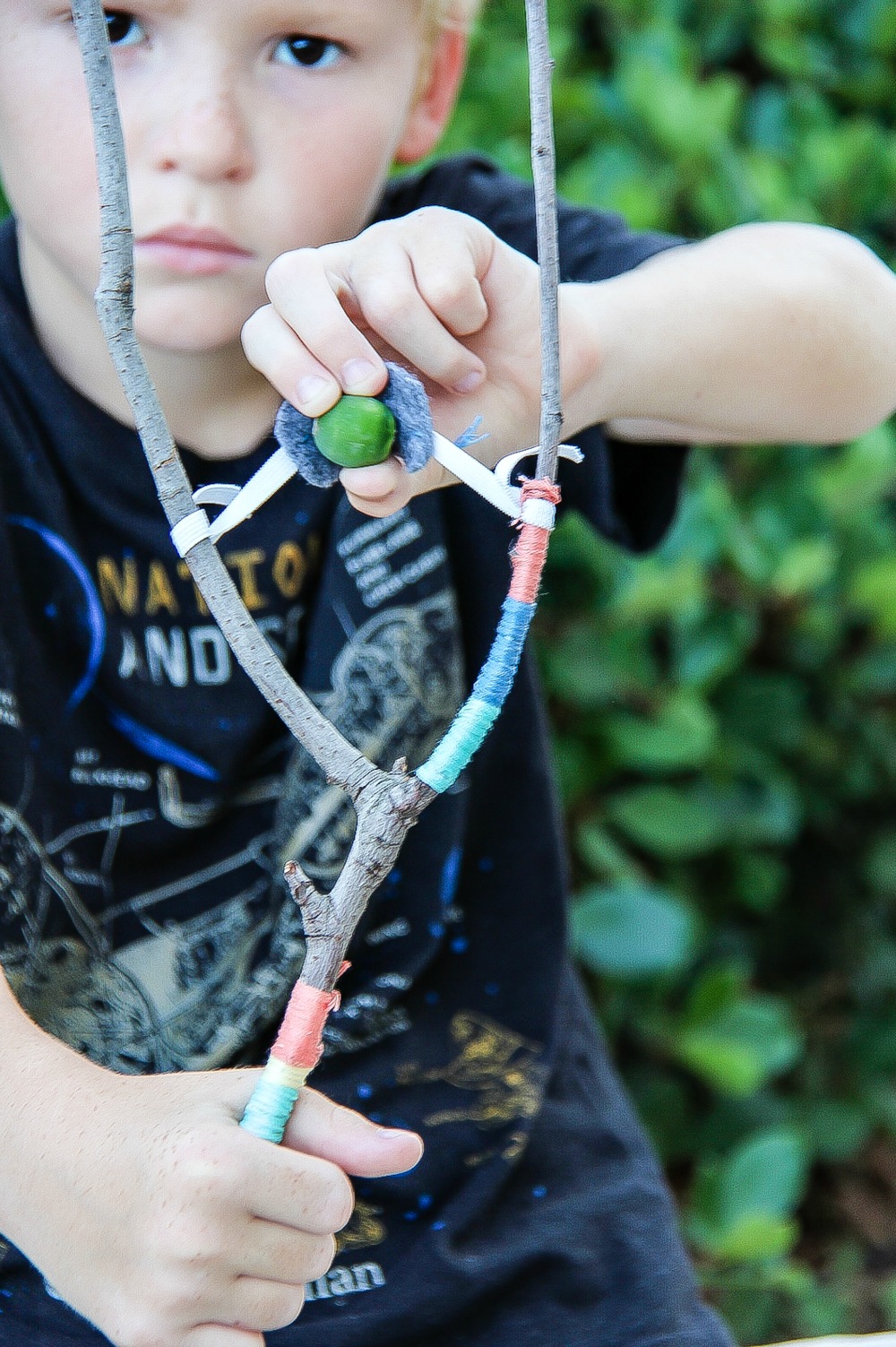 Make a DIY Stick Slingshot Kids Craft