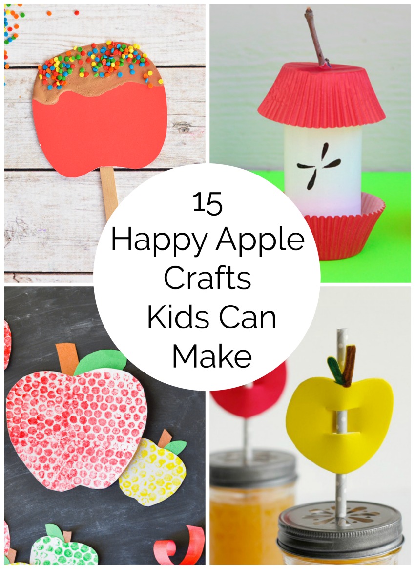 15 Happy Apple Crafts Kids Can Make Make and Takes