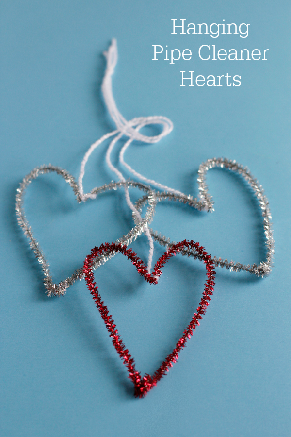 Hanging Pipe Cleaner Hearts Make and Takes