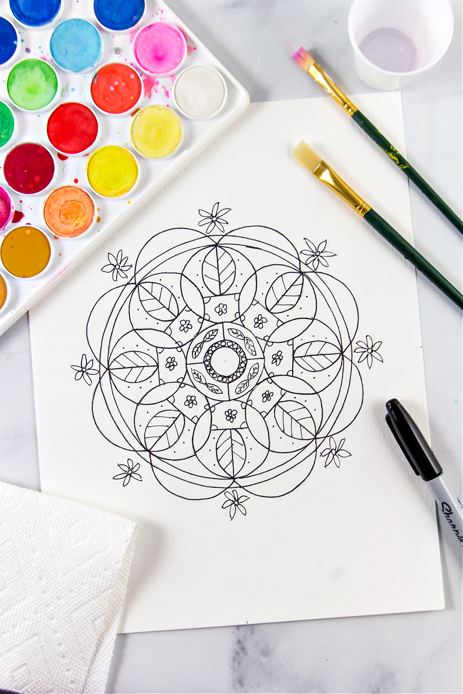 Easy Mandala Watercolor Art for Beginners LaptrinhX / News