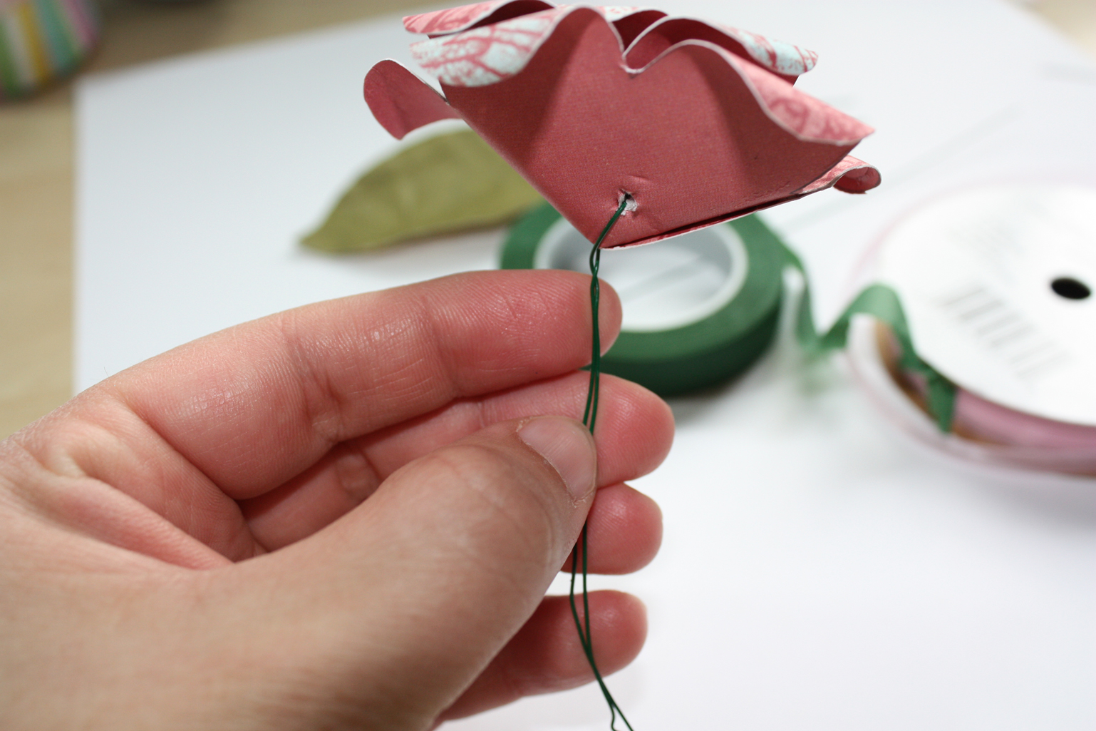 Handmade Paper Corsages for Mom Make and Takes