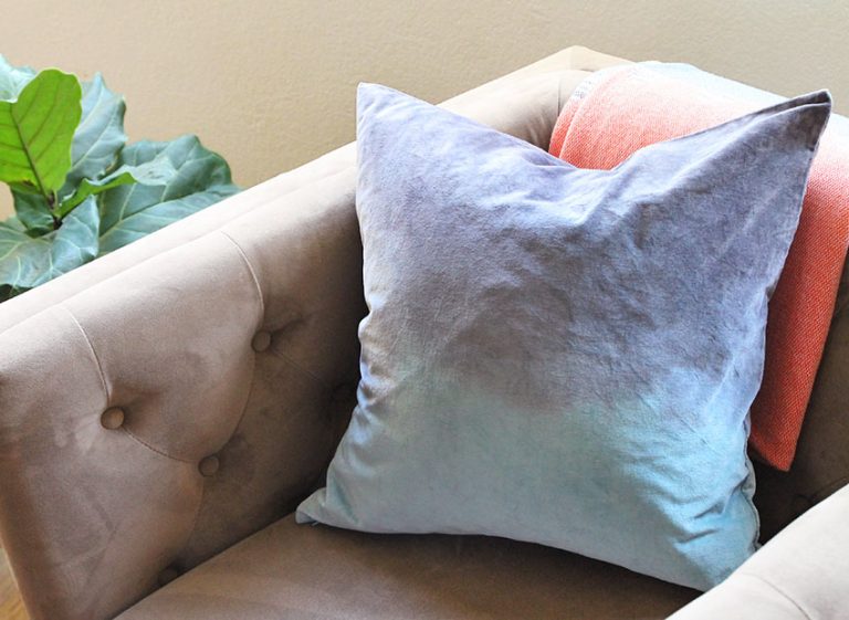 Dip Dyed Velvet Pillow Make and Takes