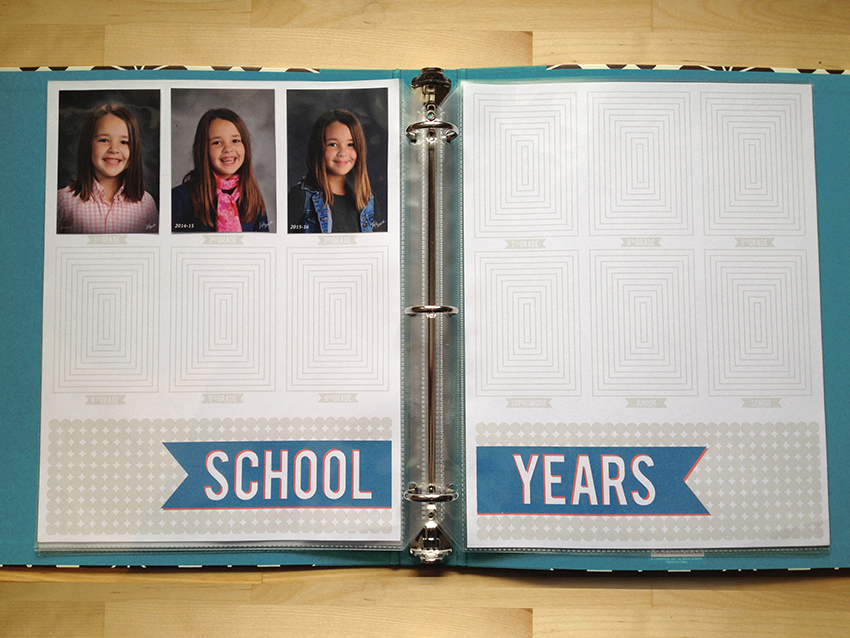 School Pictures Scrapbook Page Printable Make and Takes