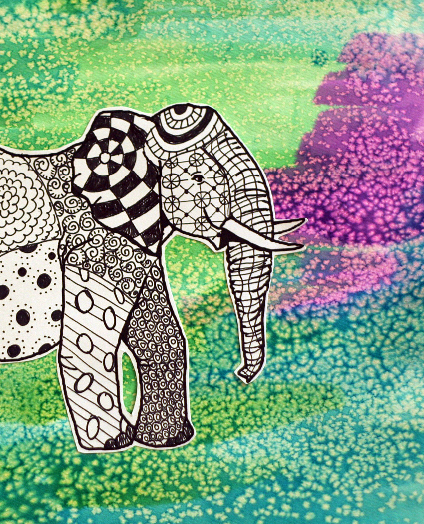Drawing Zentangle Elephants Make and Takes