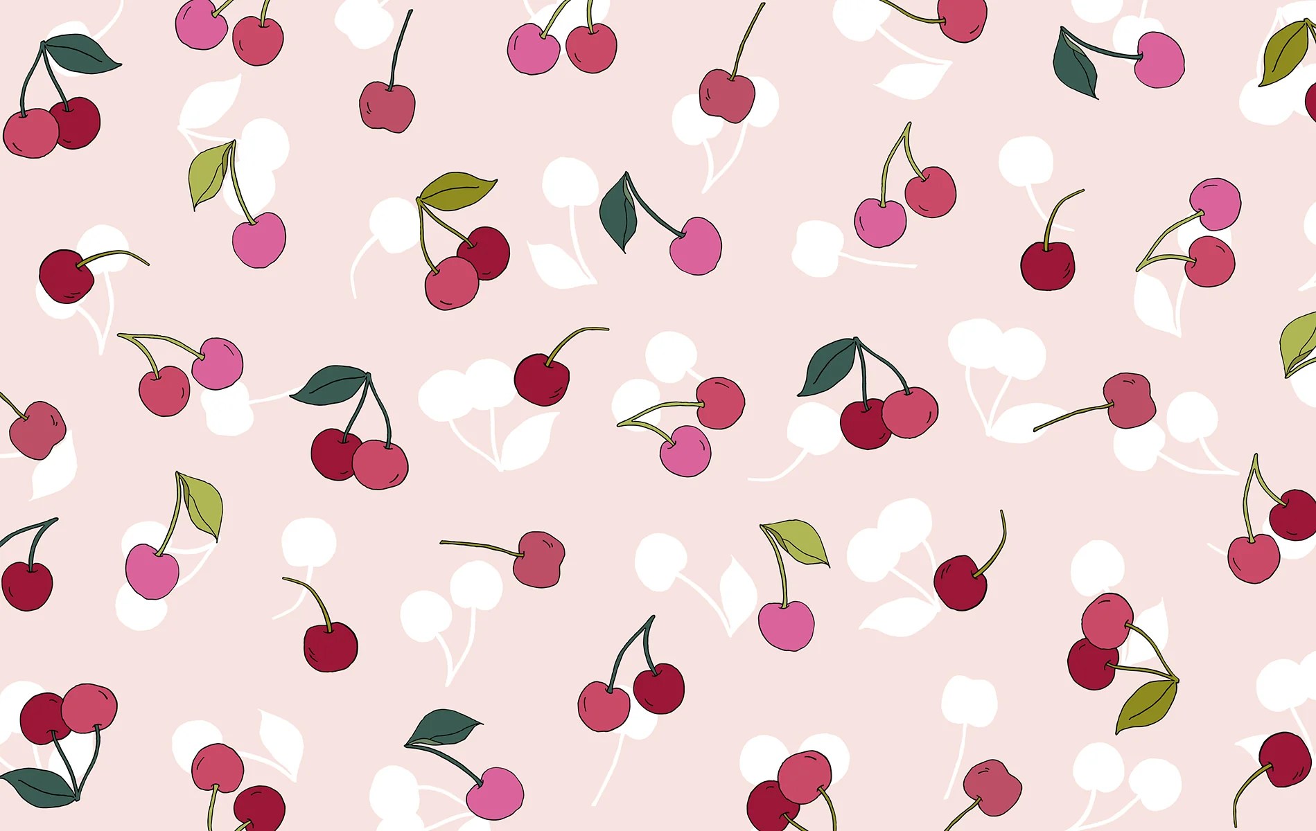Cherry desktop and iPad wallpaper makeandtell