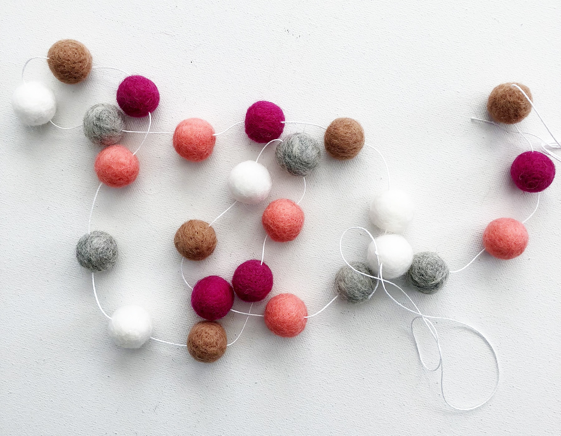 The Yellow Door Felt Ball Banner Make a Pretty Life