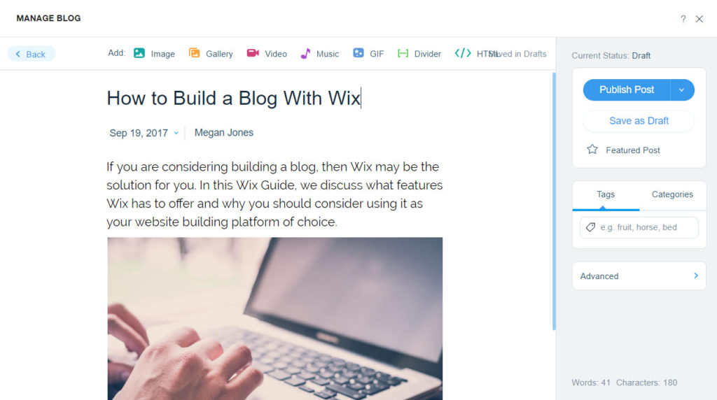 How to Build a Blog with Wix