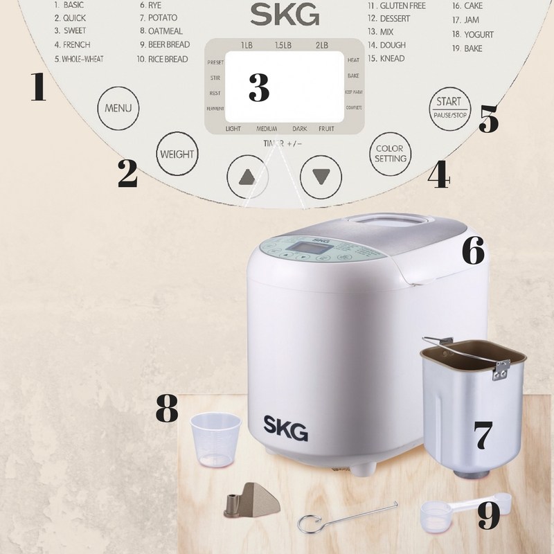 SKG Automatic Bread Machine 2lb Review - Make Bread At Home