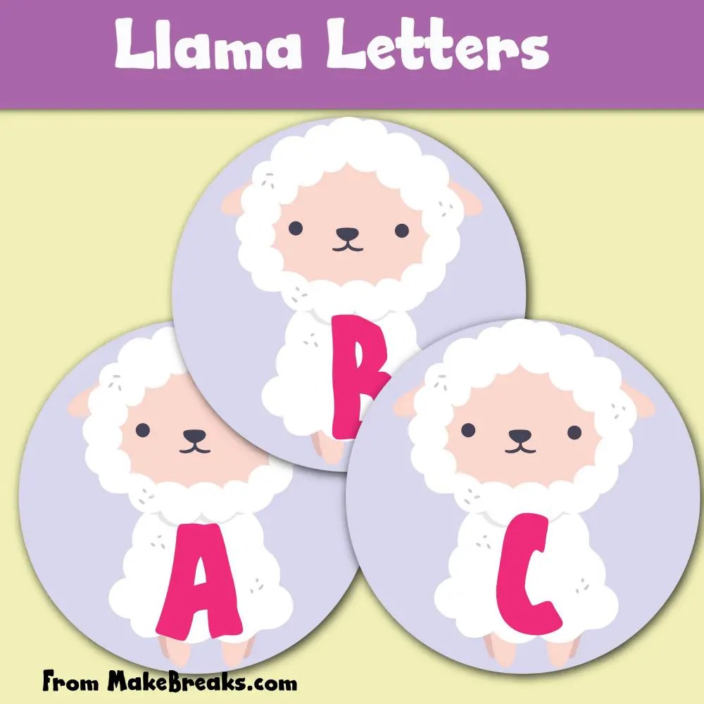 Llama Letter Templates - Make Breaks