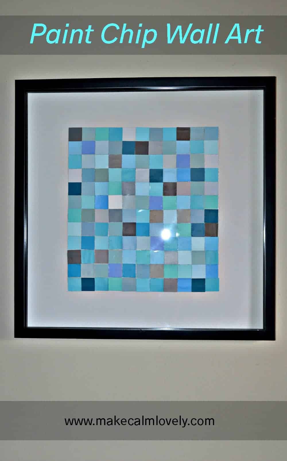 Paint Chip wall art vertical Make Calm Lovely