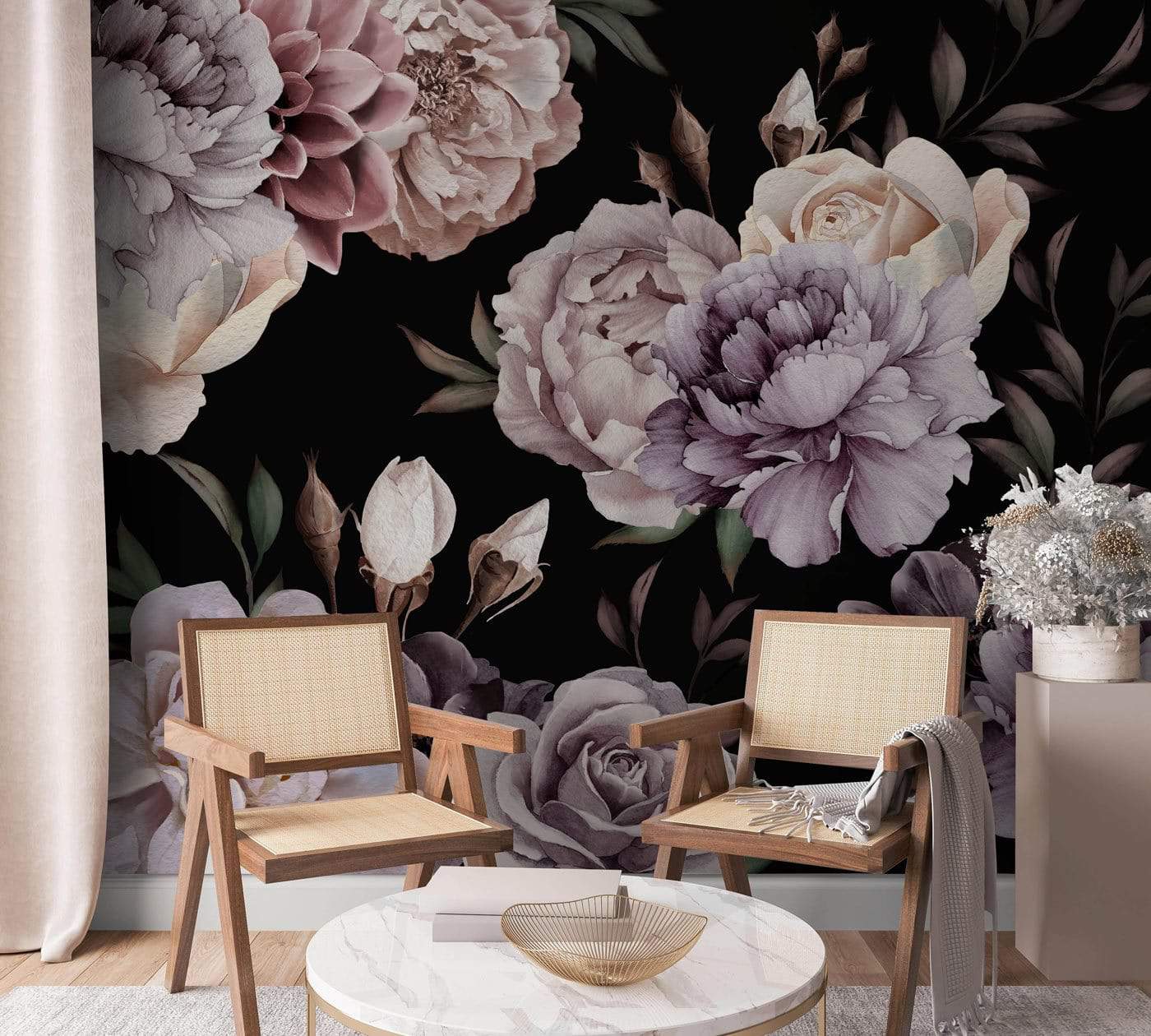 Top 141+ floral wallpaper living room 3tdesign.edu.vn