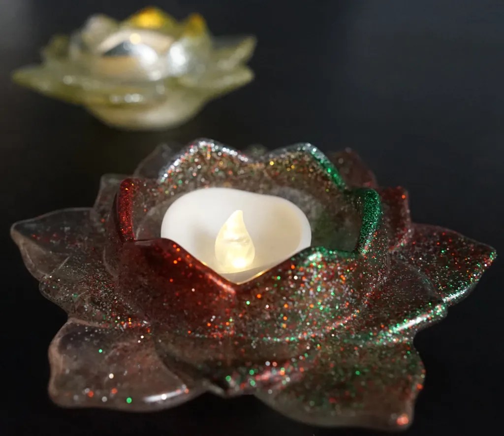 Glitter Epoxy Candle Holder Make Craft Game