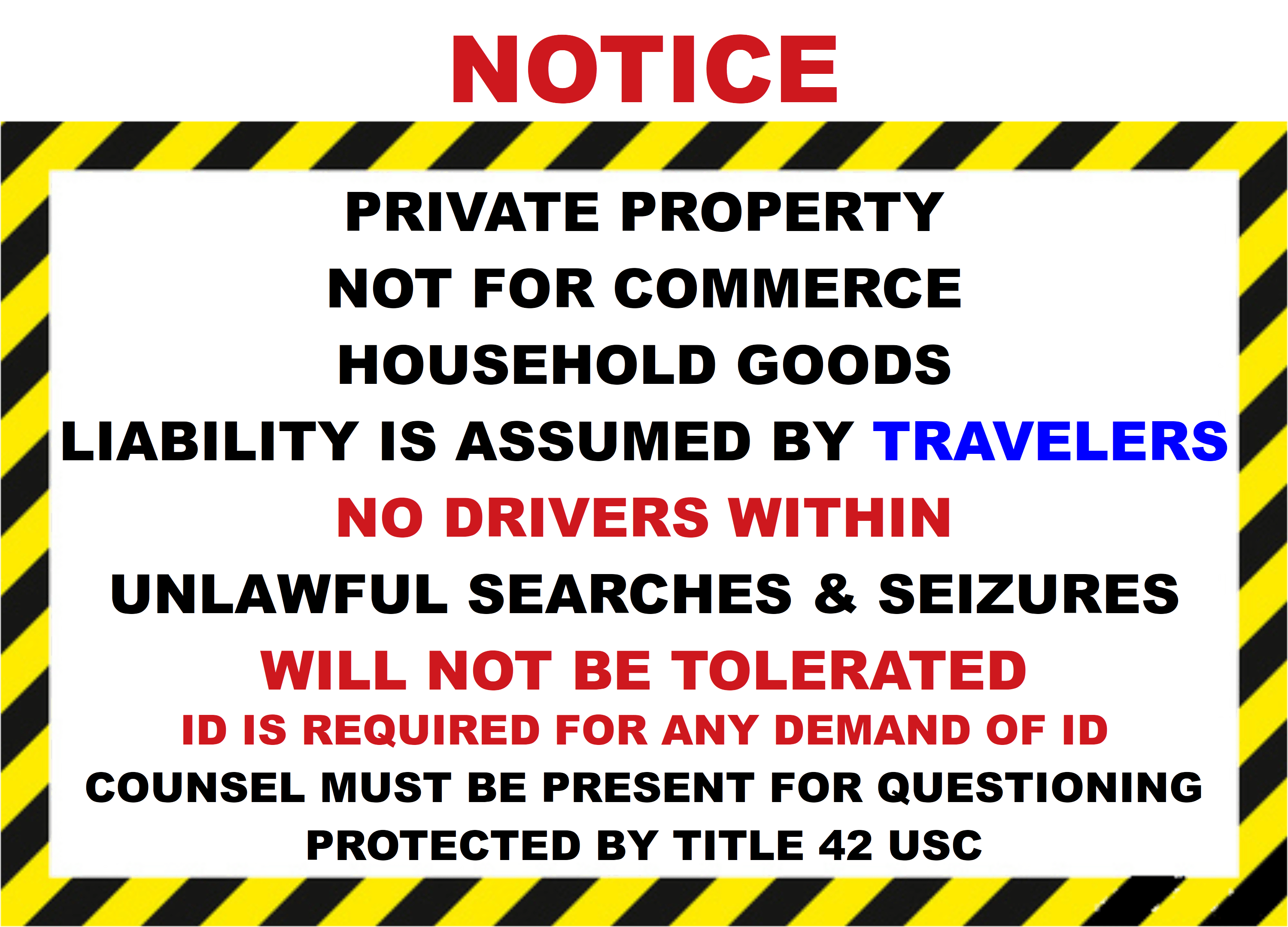 Private Travel Warning Window Stickers Sovereign Filing Solutions