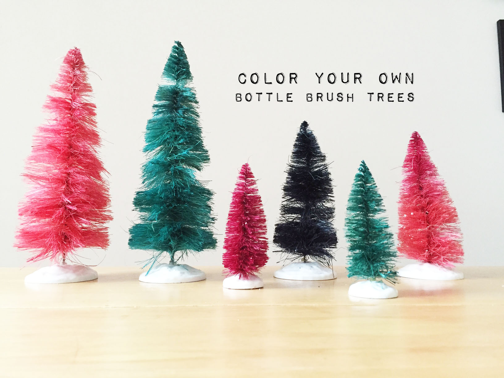 colored bottle brush trees. make great