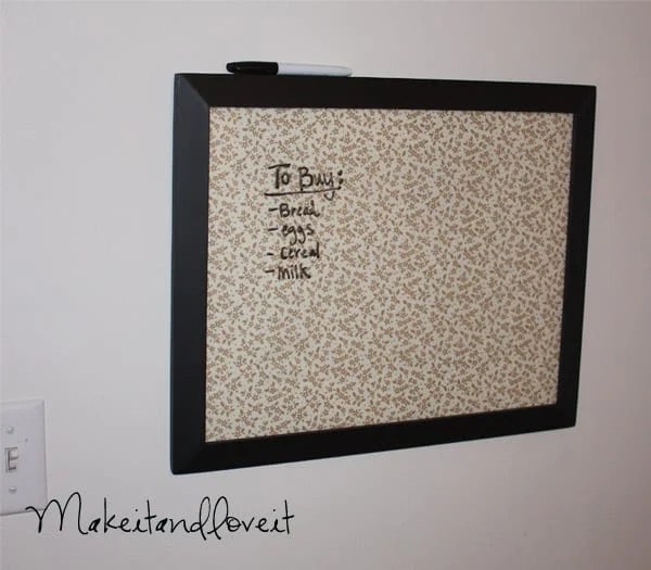 Picture Frame Dry Erase Board Make It & Love It