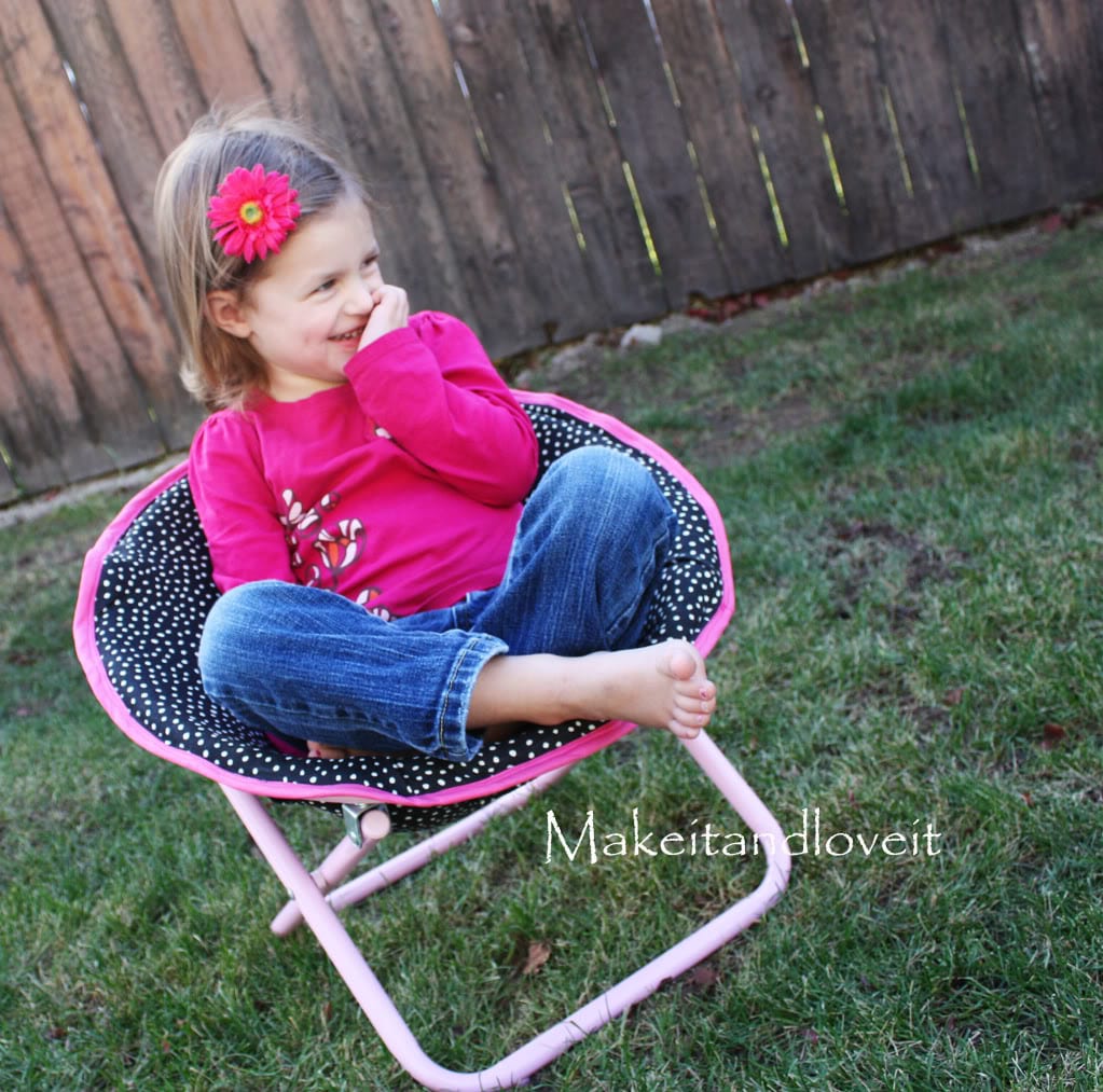 Recovering Kid's Saucer Chair Make It & Love It