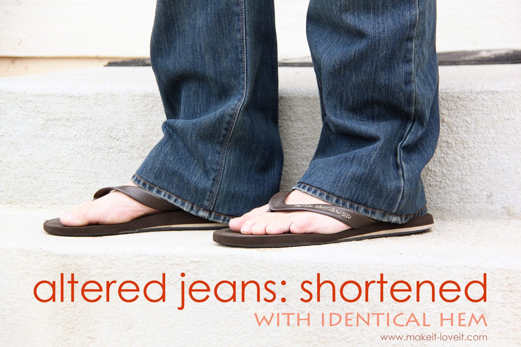 How to Cut Jeans to Alter / Shorten the Length Keep Identical Hem