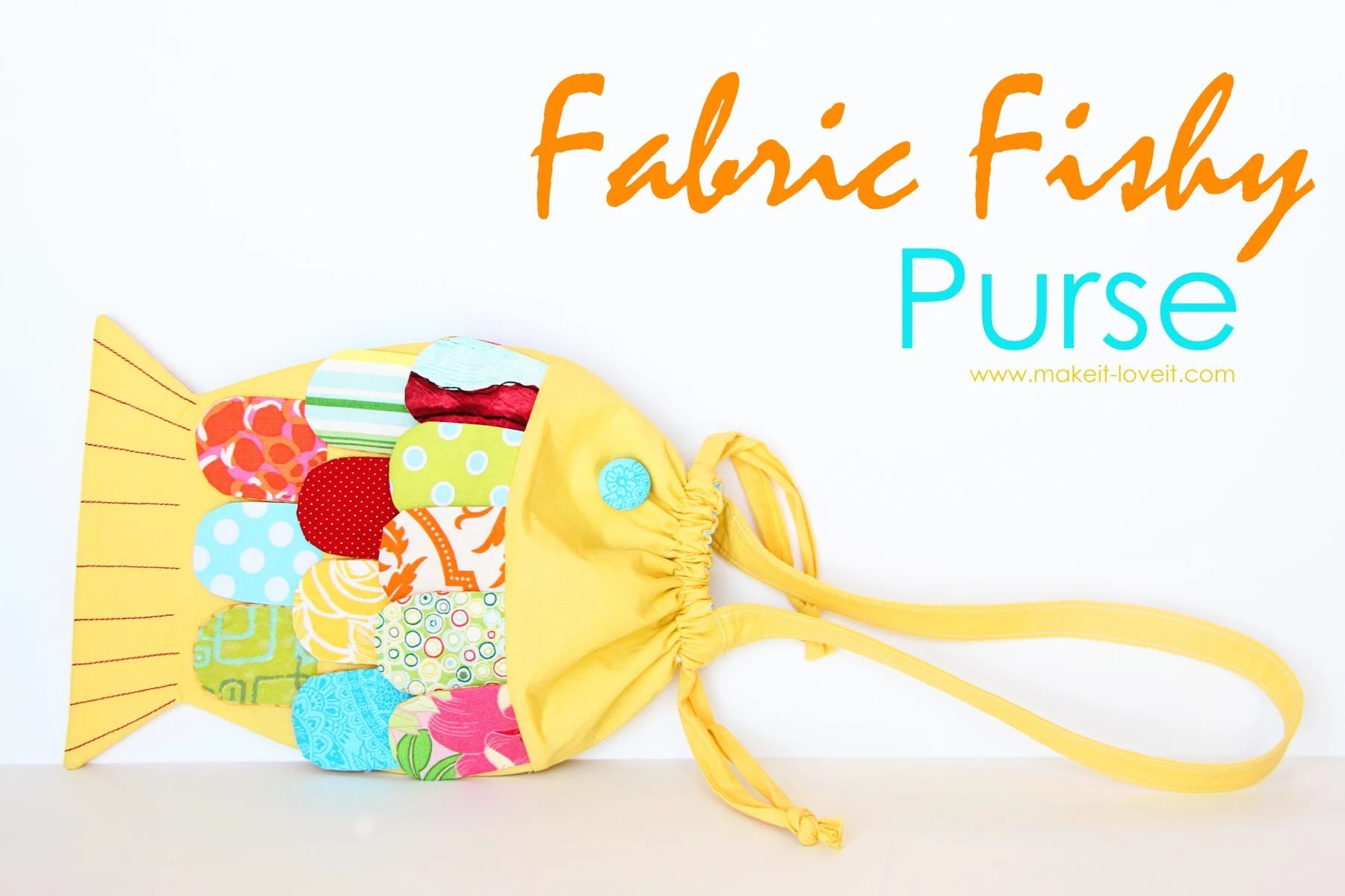 Fabric Fishy Purse (pattern pieces included) Make It & Love It