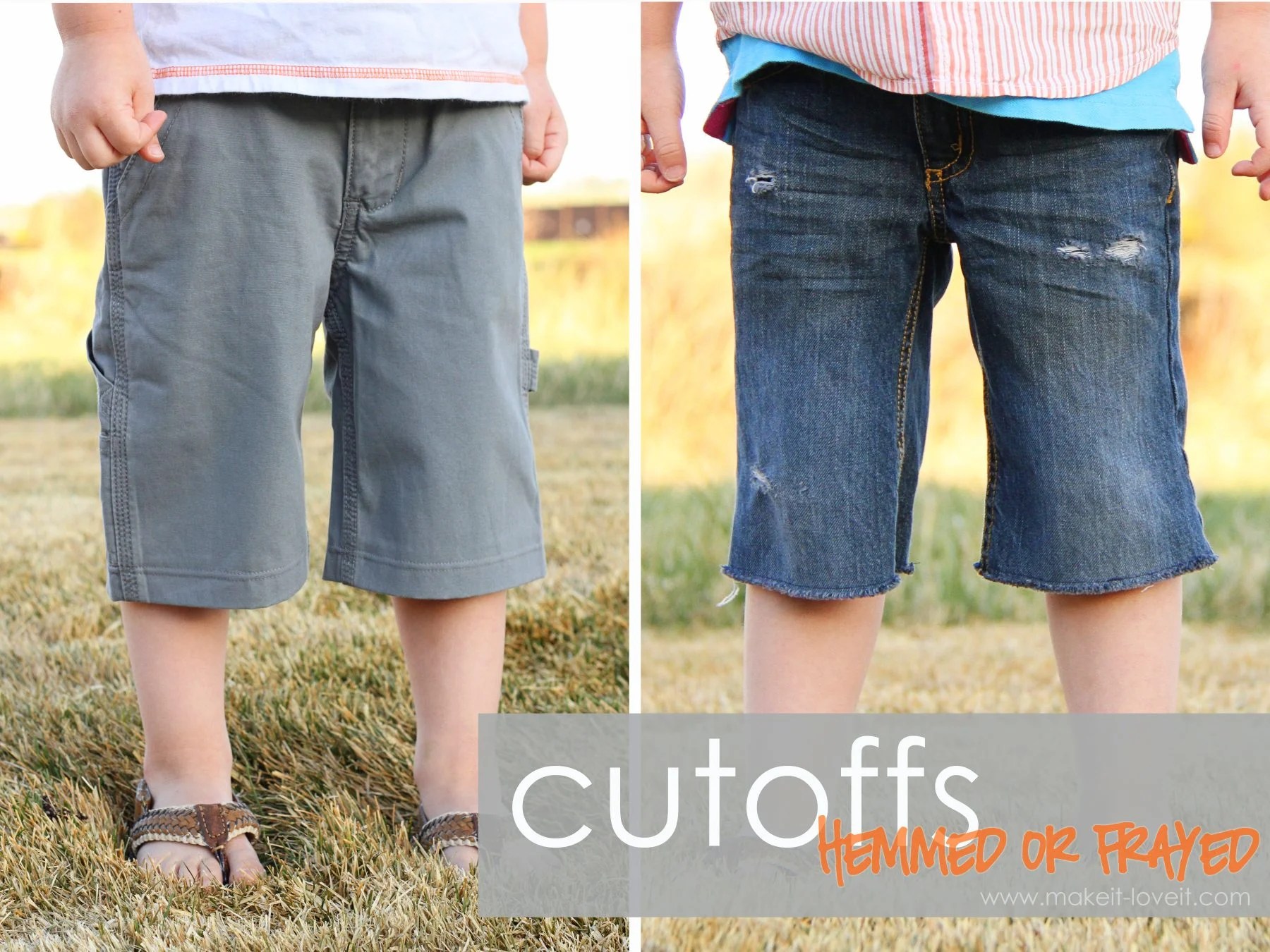 Turn Trousers Into Shorts How to Cut & Hem Jeans / Pants to Make Shorts