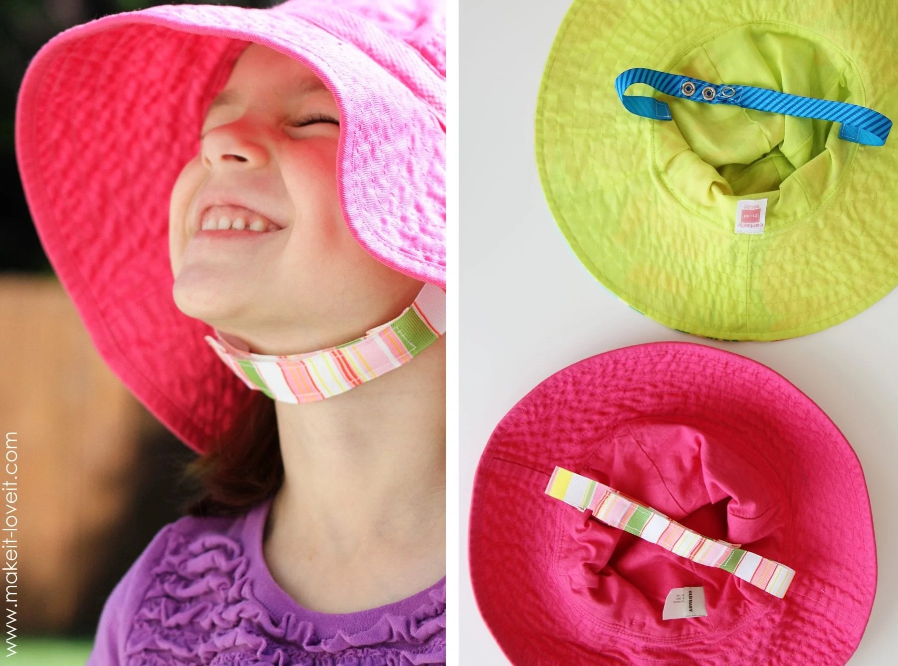 Adding Straps to Sun Hats {velcro or snaps} Make It & Love It
