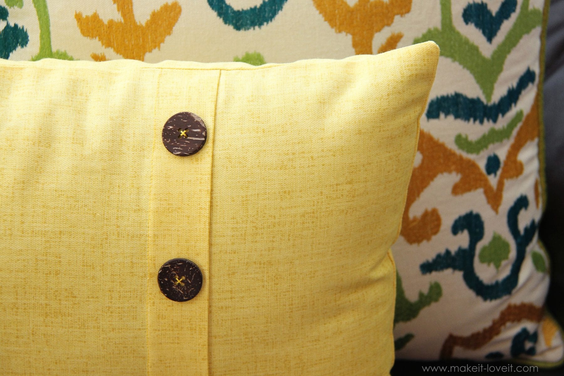 FoldOver Button Pillow (home decor) Make It & Love It