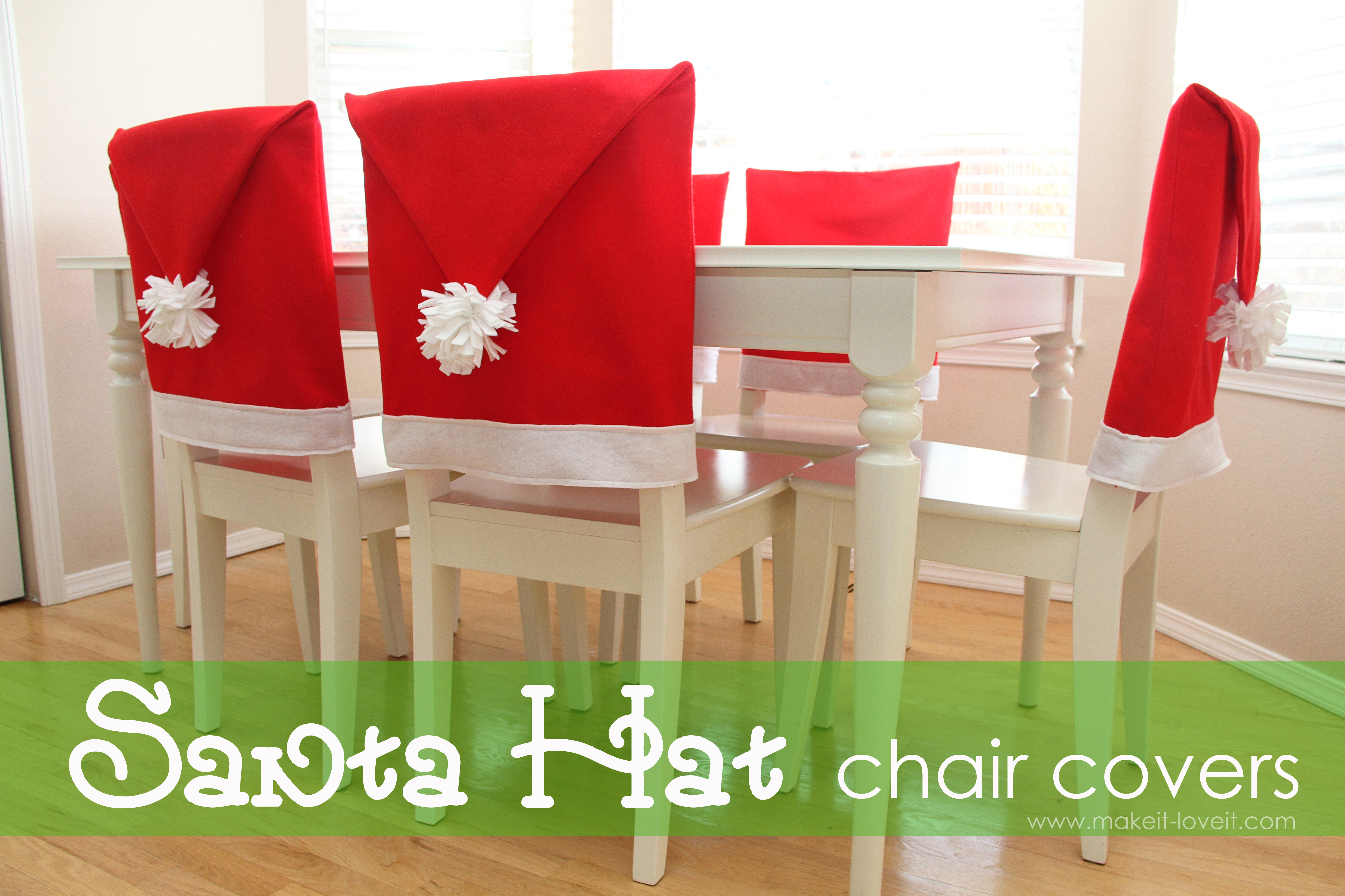 Santa Hat Chair Covers (a serious BahHumbug repellent!!) Make It