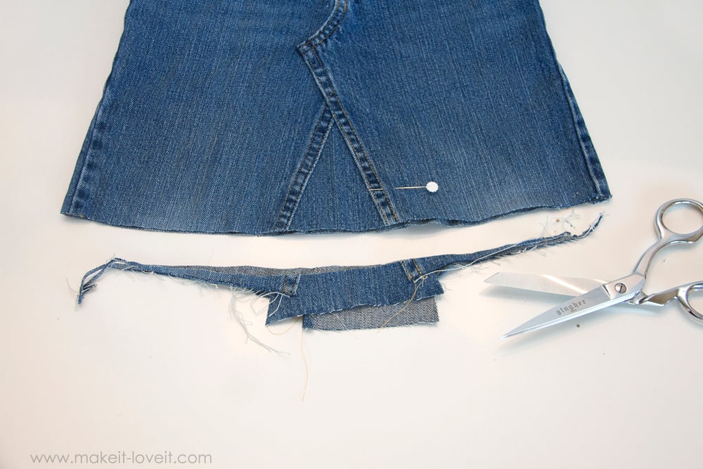 Turns Jeans into Skirts How to Make DIY Skirts Out of Denim