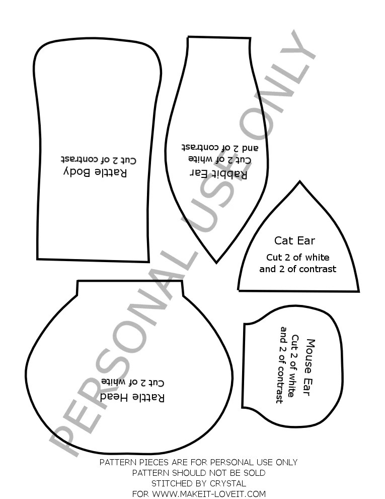 32+ Free Baby Rattle Sewing Patterns JonoShamma